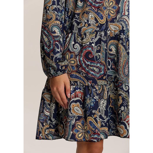 Granatowo-Niebieska Sukienka Orinlia Renee uniwersalny Renee odzież