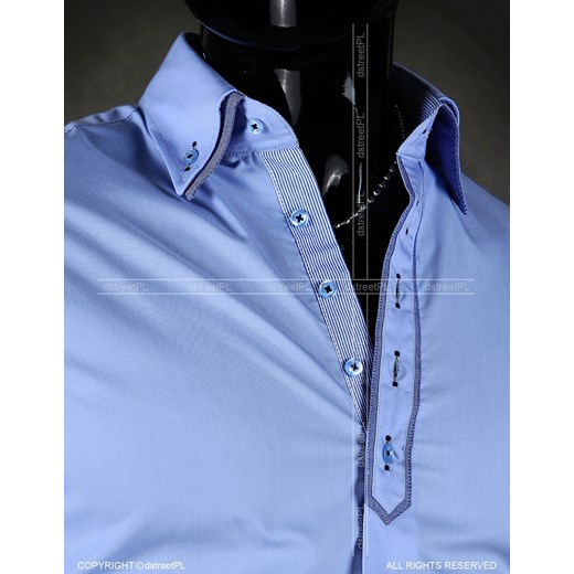 Koszula z długim rękawem (dx0577) dstreet niebieski bawełniane