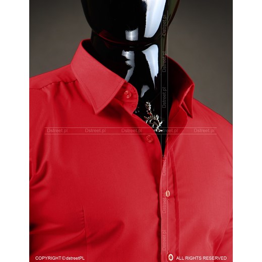 Koszula z długim rękawem (dx0341) dstreet czerwony bawełniane