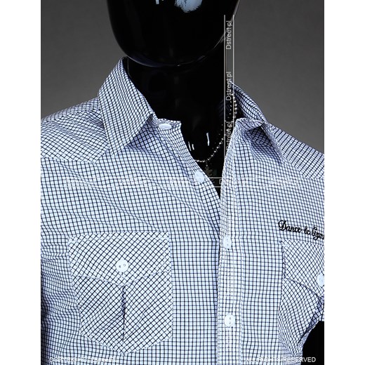 Koszula z krótkim rękawem (kx0239) - Biały dstreet niebieski bawełniane