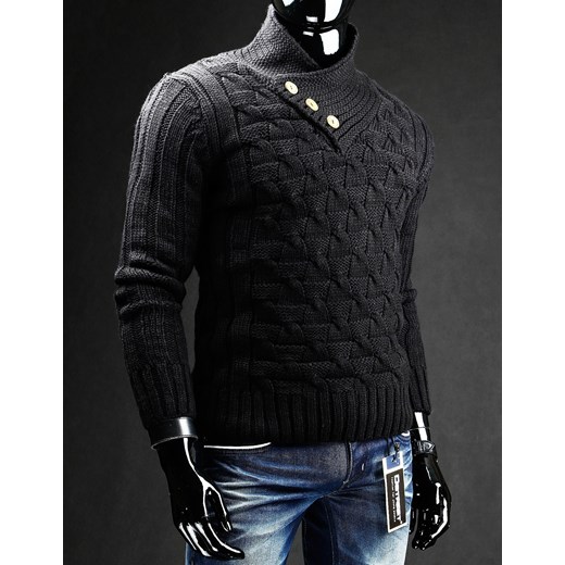 Sweter (wx0209) dstreet czarny akryl