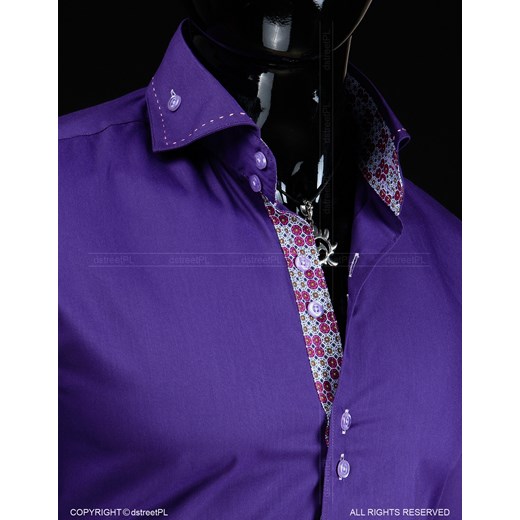 Koszula z długim rękawem (dx0526) dstreet fioletowy bawełniane