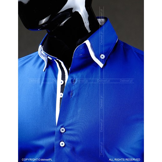 Koszula z krótkim rękawem (kx0558) dstreet niebieski bawełniane