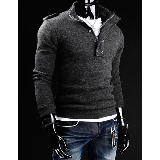 Sweter (wx0184) dstreet czarny akryl