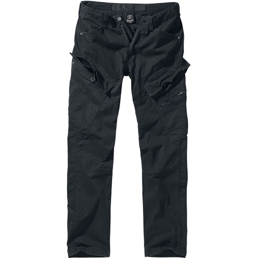 Brandit - Adven Trousers Slim Fit - Spodnie z materiału - czarny L EMP