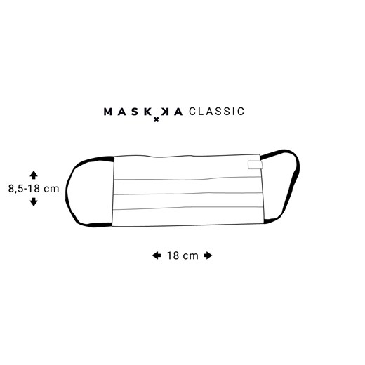 Bawełniana maska granatowa Classic  Granatowy Bawełna 100 Maskka MASKKA