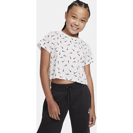Krótki T-shirt dla dużych dzieci (dziewcząt) Nike Sportswear - Biel Nike S Nike poland