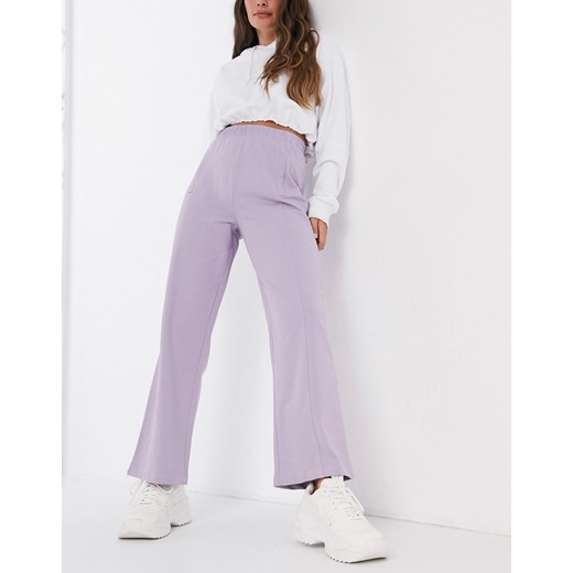 ASOS DESIGN Mix & Match – Liliowe joggersy z prostymi nogawkami z bawełny organicznej – część zestawu-Fioletowy 40 Asos Poland