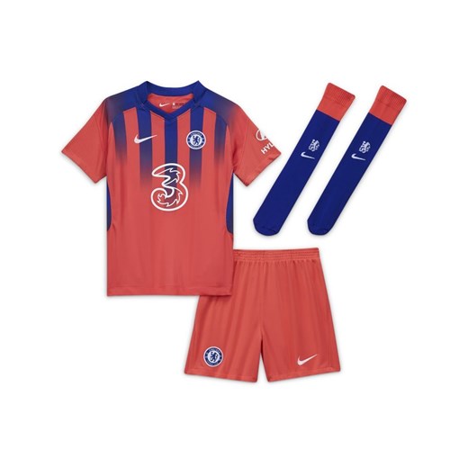 Strój piłkarski dla małych dzieci Chelsea FC 2020/21 (wersja trzecia) - Czerwony Nike S Nike poland