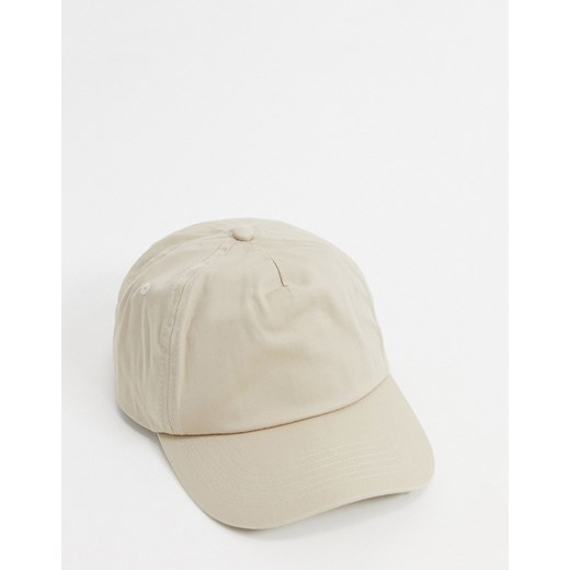 ASOS DESIGN – bejsbolowa czapka z daszkiem w kolorze beżowym One Size Asos Poland