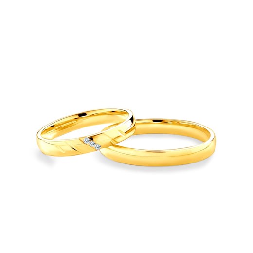 Obrączki ślubne: złote, półokrągłe, 3 mm Savicki SAVICKI