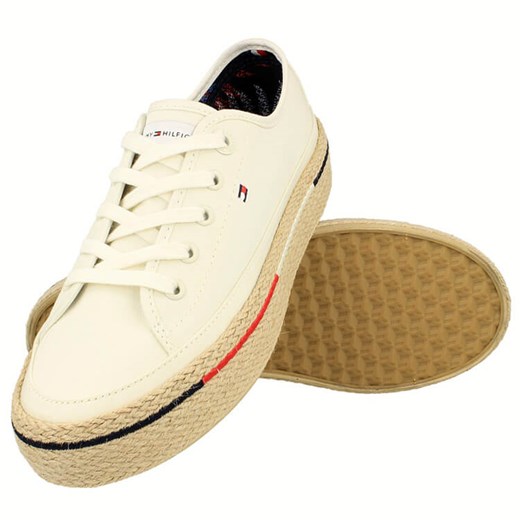 Tommy Hilfiger Platform Rope Sneakers - Tenisówki damskie na platformie Tommy Hilfiger 39 wyprzedaż SquareShop