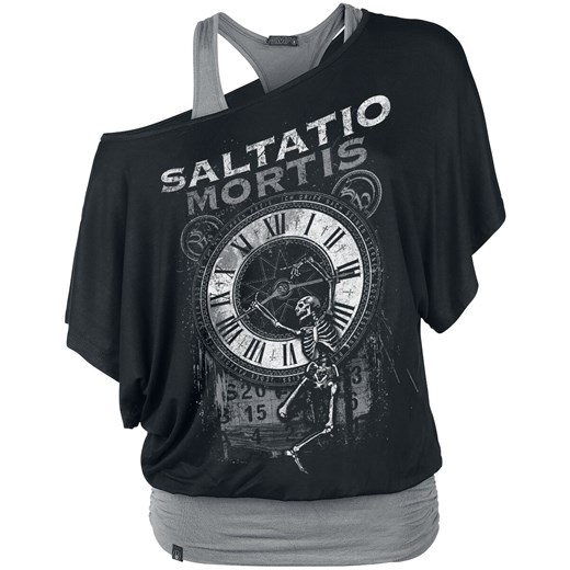 Saltatio Mortis - Clock - T-Shirt - czarny szary S EMP