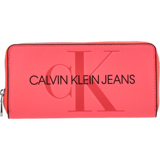 Calvin Klein portfel damski z napisami 