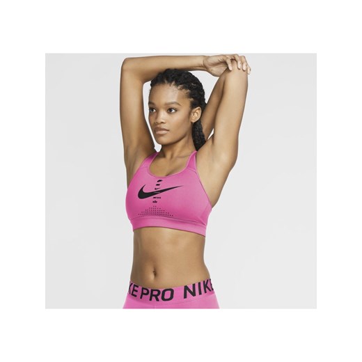 Biustonosz różowy Nike w sportowym stylu 