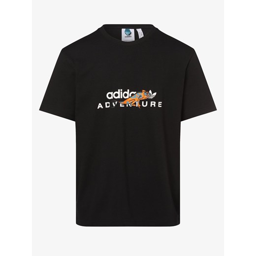 Czarny t-shirt męski Adidas Originals z krótkimi rękawami 
