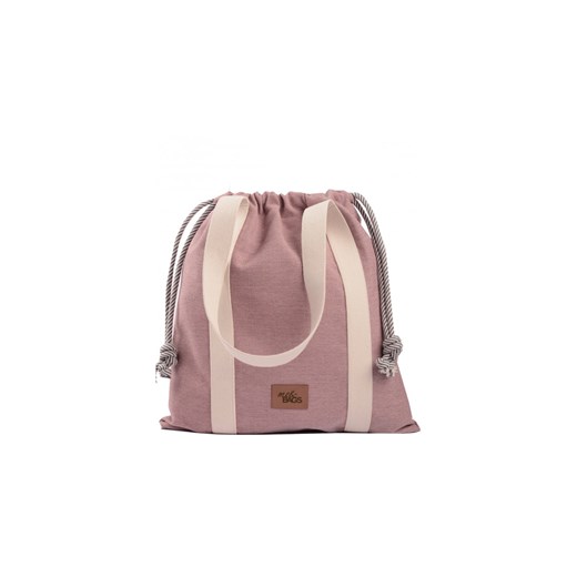 Duża torebka worek "BAGGY" materiałowa, kolor różowy Mebags duża, mieszcząca A4 okazyjna cena me&BAGS