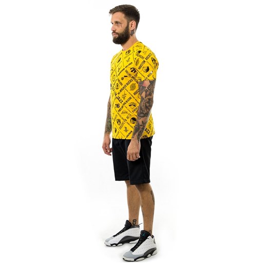Koszulka męska New Era t-shirt NBA All Logos Overprint yellow New Era XL matshop.pl