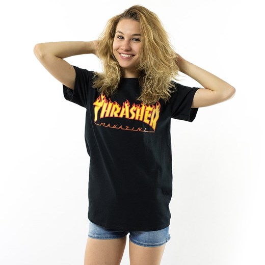 Koszulka damska Thrasher t-shirt WMNS Flame Logo black N Thrasher S matshop.pl