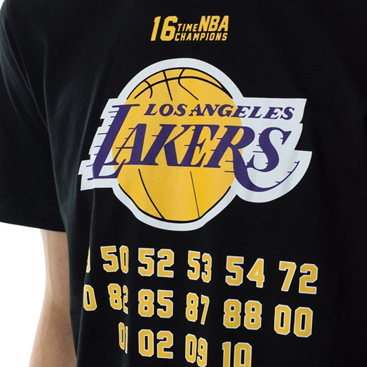 Koszulka męska New Era t-shirt SS NBA Team Champion Los Angeles Lakers black New Era M matshop.pl okazja