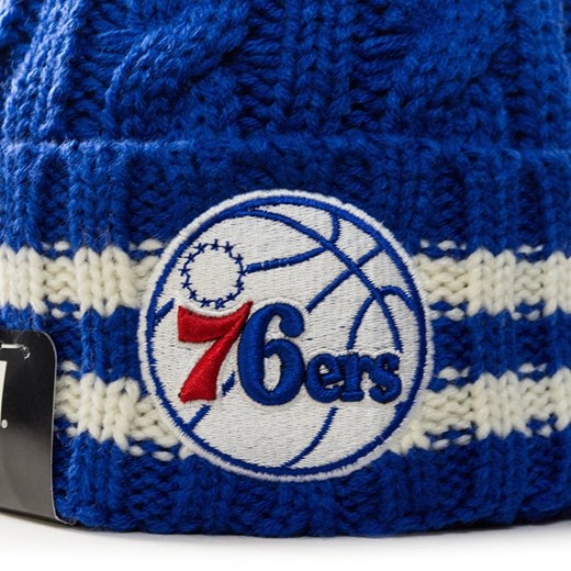 Czapka zimowa New Era Stripe NBA Knit Philadelphia 76ers blue M New Era uniwersalny matshop.pl
