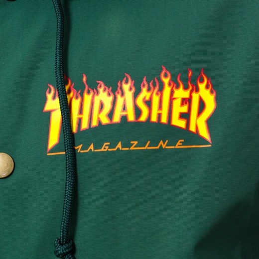 Kurtka męska Thrasher jacket Flame Logo Coach forest green N Thrasher S matshop.pl