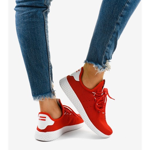 Buty sportowe damskie czerwone na jesień 