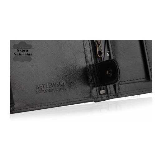 Klasyczny portfel męski betlewski bpm-bf-62 rfid z pudełkiem czarny - betlewski GENTLE-MAN