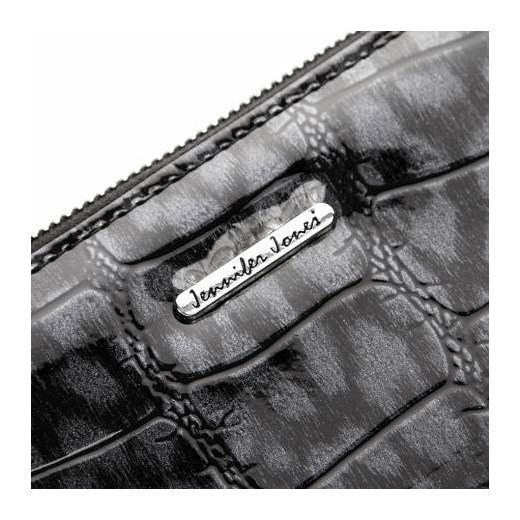 Damski stylowy portfel ze skóry lakierowanej jennifer jones 5247 czarny - jennifer jones Jennifer Jones GENTLE-MAN