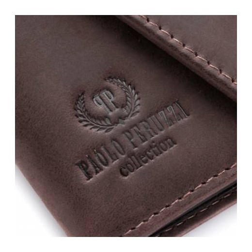 Mały brązowy portfel na karty paolo peruzzi - paolo peruzzi Paolo Peruzzi GENTLE-MAN