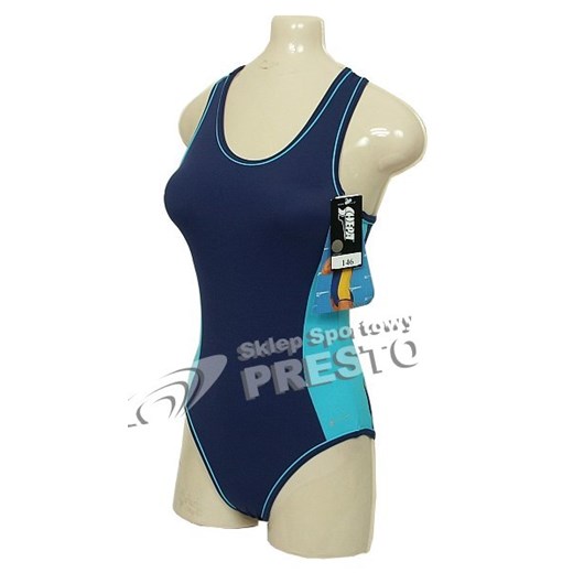Kostium pływacki dziewczęcy 006 - granatowo-niebieski 