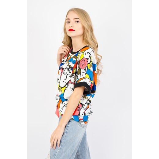 KOLOROWY T-SHIRT OVERSIZE Olika uniwersalny olika.com.pl