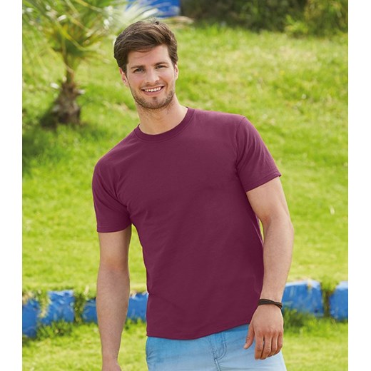 T-shirt męski bez wzorów bawełniany 