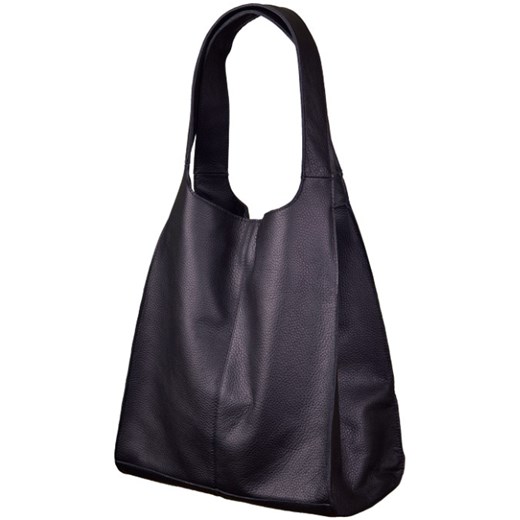 Shopper bag Designs Fashion bez dodatków skórzana brązowa mieszcząca a8 