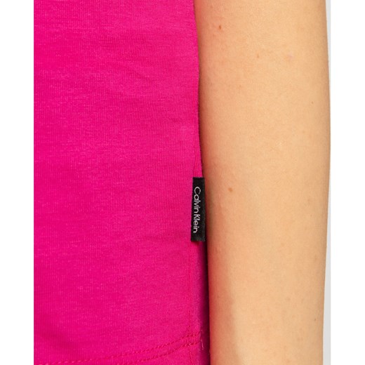 Bluzka damska Calvin Klein wiosenna z napisami z krótkim rękawem 