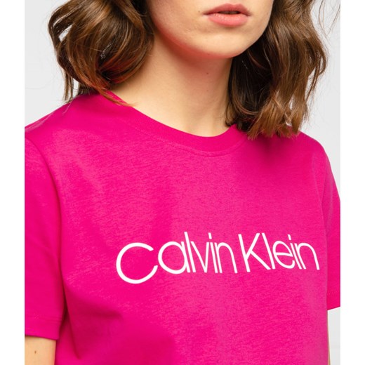 Bluzka damska Calvin Klein z krótkim rękawem z napisami 