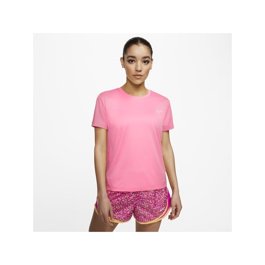 Damska koszulka z krótkim rękawem do biegania Nike Miler - Różowy Nike XS Nike poland