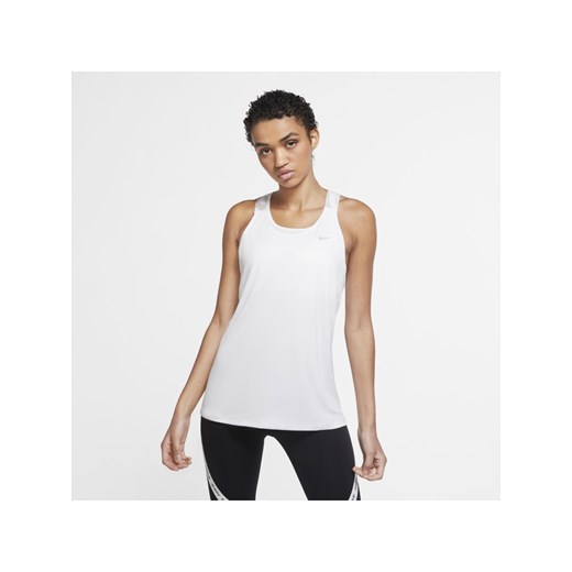 Damska koszulka moro na cienkich ramiączkach Nike Pro - Biel Nike S okazyjna cena Nike poland