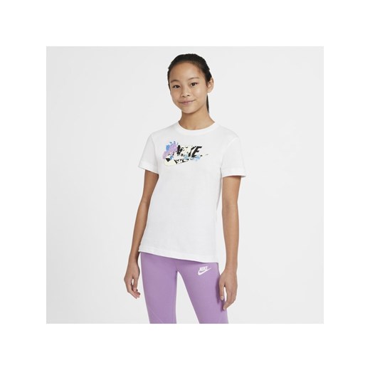 T-shirt dla dużych dzieci (dziewcząt) Nike Sportswear - Biel Nike L Nike poland