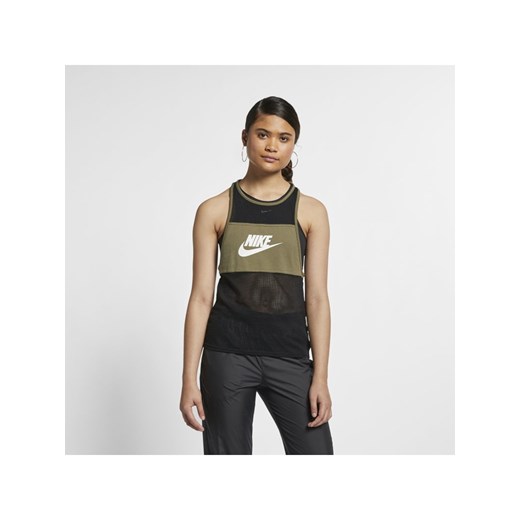 Damska siateczkowa koszulka bez rękawów Nike Sportswear - Zieleń Nike M okazja Nike poland