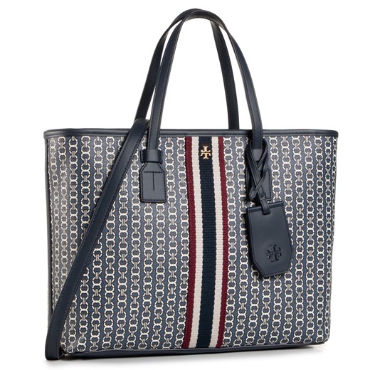 Shopper bag na ramię bez dodatków wielokolorowa elegancka 