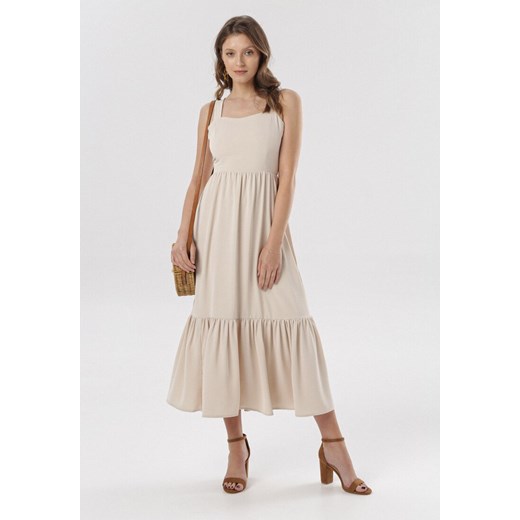 Beżowa Sukienka Mayashell Born2be M promocyjna cena Born2be Odzież
