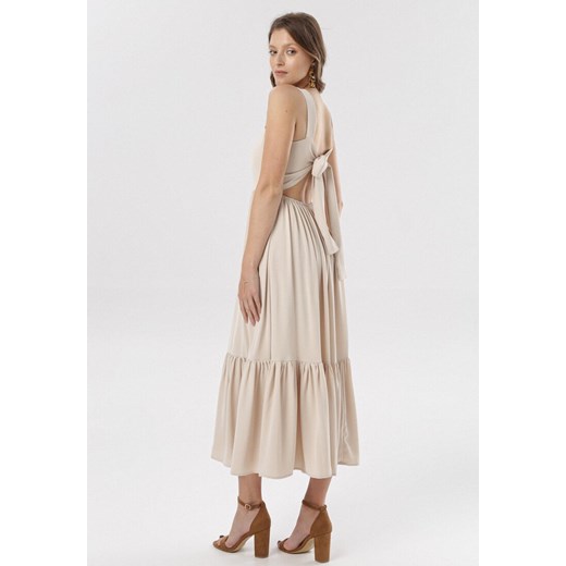 Beżowa Sukienka Mayashell Born2be S wyprzedaż Born2be Odzież