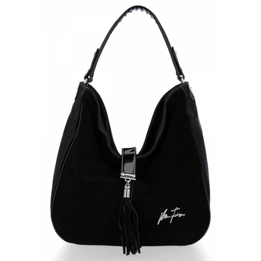 Shopper bag Velina Fabbiano z zamszu elegancka 