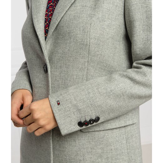 Tommy Hilfiger Wełniany płaszcz | z dodatkiem kaszmiru Tommy Hilfiger 34 Gomez Fashion Store