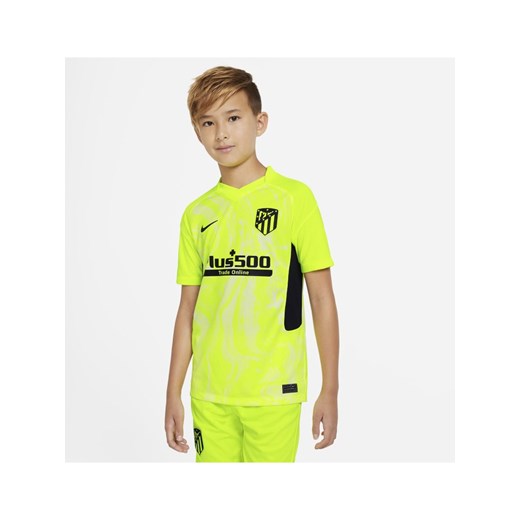 Trzecia koszulka piłkarska dla dużych dzieci Atlético Madryt Stadium 2020/2021 - Żółć Nike M Nike poland