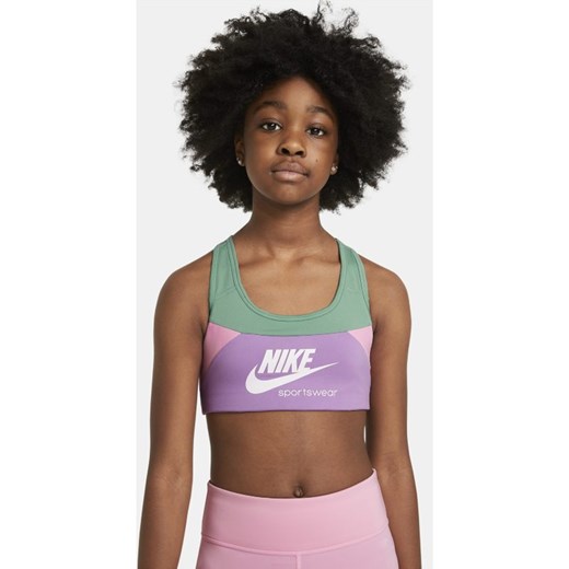 Stanik sportowy dla dużych dzieci (dziewcząt) Nike Trophy - Różowy Nike M Nike poland
