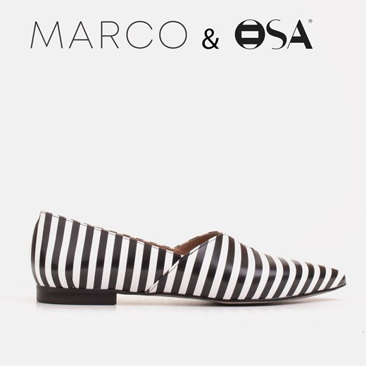 Balerinki Marco Shoes skórzane na wiosnę 