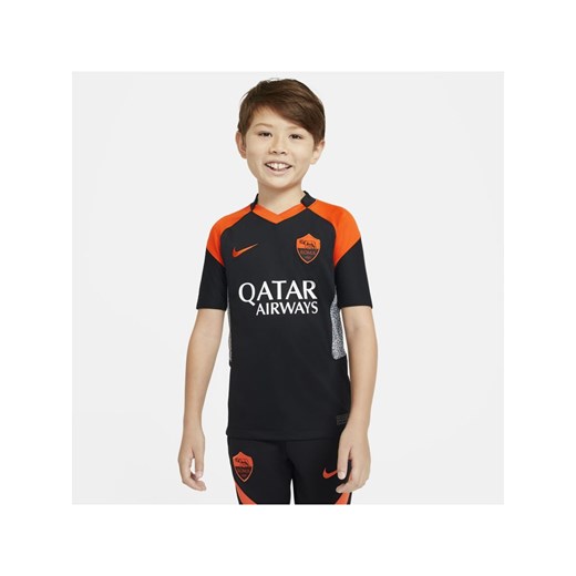 Koszulka piłkarska dla dużych dzieci AS Roma Stadium 2020/21 (wersja trzecia) - Czerń Nike XL Nike poland