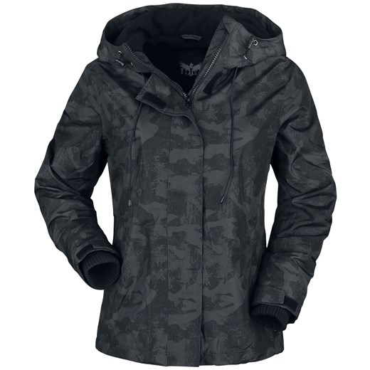 Black Premium by EMP - Black Camo Jacket with Soft Inner Lining - Kurtka przejściowa - kamuflaż (Dark Camo) M EMP